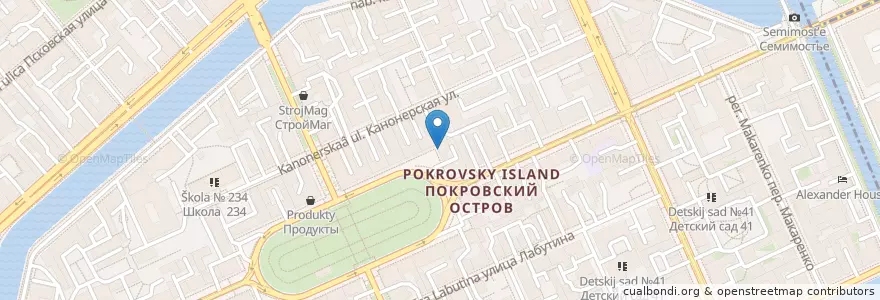 Mapa de ubicacion de Том Сойер en Russia, Северо-Западный Федеральный Округ, Oblast' Di Leningrado, San Pietroburgo, Адмиралтейский Район, Округ Коломна.