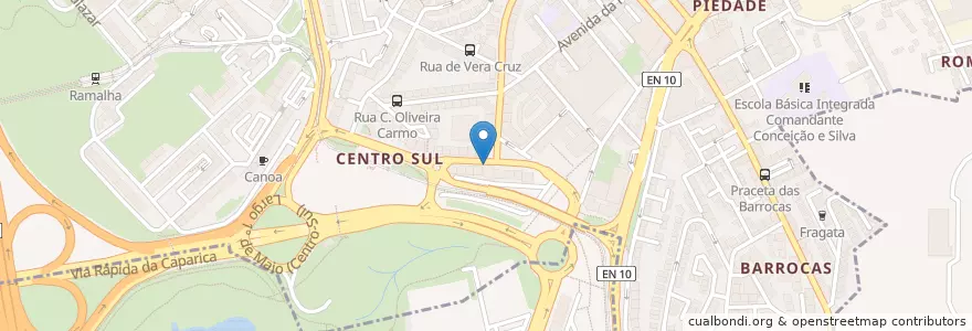 Mapa de ubicacion de Escola de Condução Centro Sul en Portugal, Área Metropolitana De Lisboa, Setúbal, Península De Setúbal, Almada.