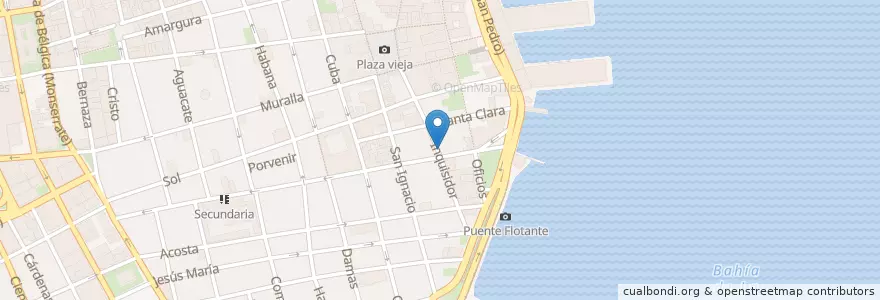 Mapa de ubicacion de El Crucero en Cuba, La Habana.