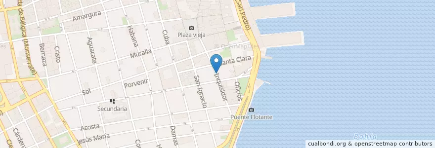 Mapa de ubicacion de Pizza en Cuba, La Habana.