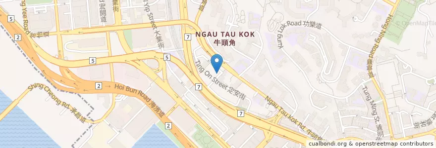 Mapa de ubicacion de 豬嘜車仔麵 en 中国, 广东省, 香港 Hong Kong, 九龍 Kowloon, 新界 New Territories, 觀塘區 Kwun Tong District.