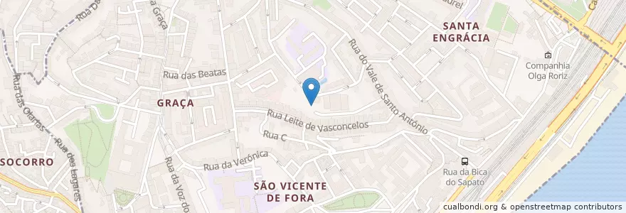 Mapa de ubicacion de São Vicente en Португалия, Área Metropolitana De Lisboa, Лиссабон, Grande Lisboa, Лиссабон, São Vicente.