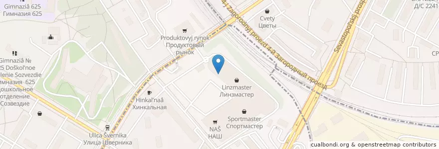 Mapa de ubicacion de KFC en روسيا, Центральный Федеральный Округ, Москва, Юго-Западный Административный Округ.