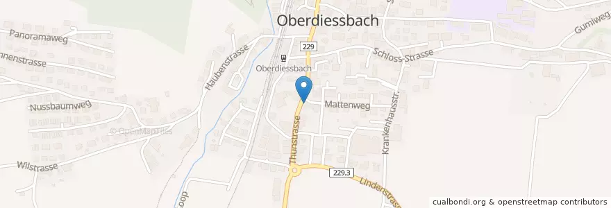 Mapa de ubicacion de Snack Box en 瑞士, 伯尔尼, Verwaltungsregion Bern-Mittelland, Verwaltungskreis Bern-Mittelland, Oberdiessbach.