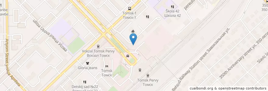 Mapa de ubicacion de Траттория en Rusia, Distrito Federal De Siberia, Tomsk, Томский Район, Городской Округ Томск.