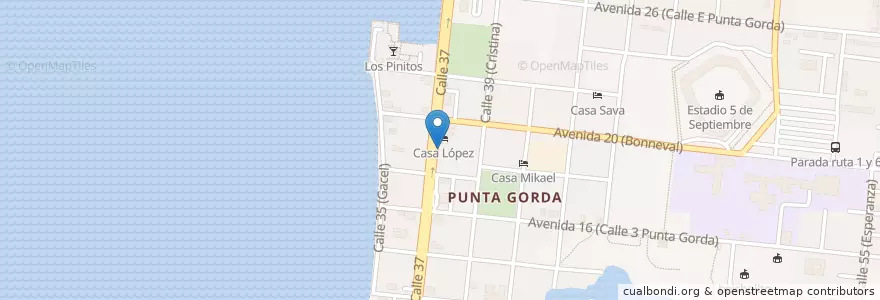 Mapa de ubicacion de Mega Burger en Куба, Сьенфуэгос, Cienfuegos, Ciudad De Cienfuegos.