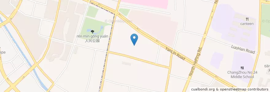 Mapa de ubicacion de 老房子饭店 en China, Changzhou, Tianning District.