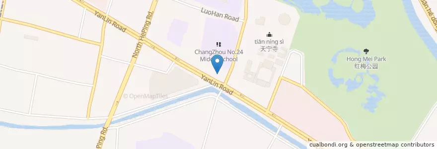 Mapa de ubicacion de 上海浦东发展银行 en China, 常州市, 天宁区 (Tianning).