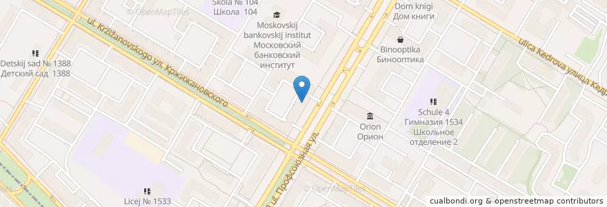 Mapa de ubicacion de Райффайзен en روسيا, Центральный Федеральный Округ, Москва, Юго-Западный Административный Округ, Академический Район.