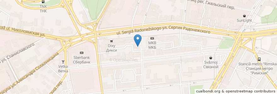 Mapa de ubicacion de Москва 105120 en Russia, Central Federal District, Moscow, Central Administrative Okrug, Tagansky District.