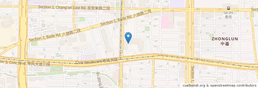 Mapa de ubicacion de 星巴克 en 타이완, 신베이 시, 타이베이시, 쑹산 구.