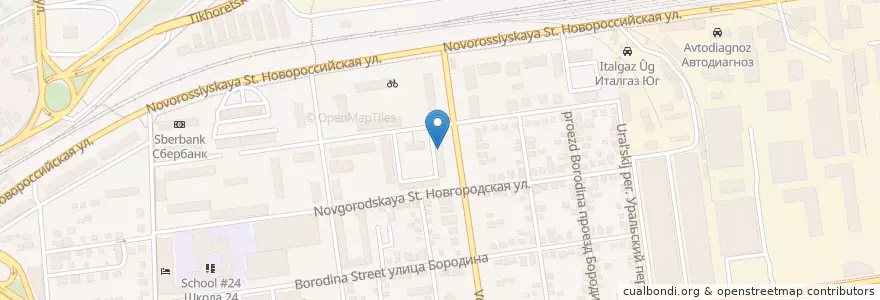 Mapa de ubicacion de УралКапиталБанк en 俄罗斯/俄羅斯, 南部联邦管区, 克拉斯诺达尔边疆区, Городской Округ Краснодар.