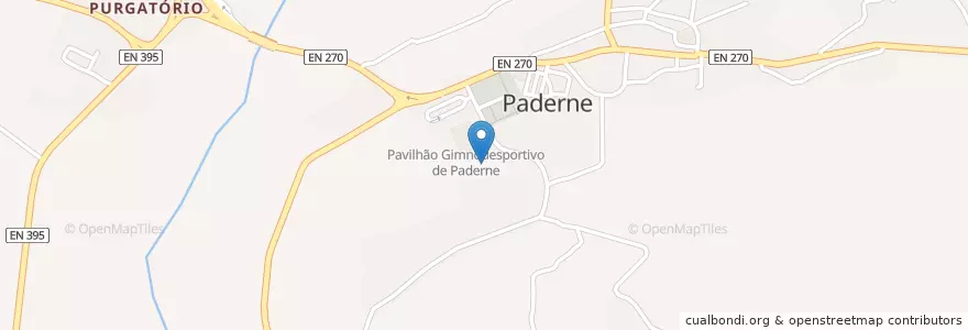 Mapa de ubicacion de Paderne en Portekiz, Algarve, Algarve, Faro, Albufeira, Paderne.