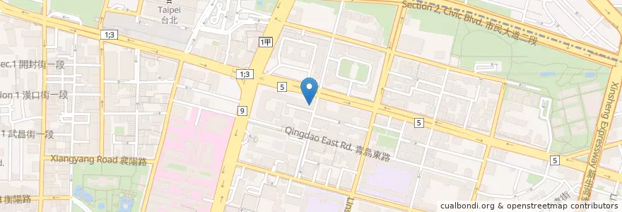 Mapa de ubicacion de 監察院郵局 en Taiwan, Nuova Taipei, Taipei, 中正區.