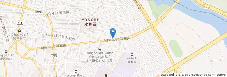 Mapa de ubicacion de 素食自助餐 en Taiwan, 新北市, 永和區.