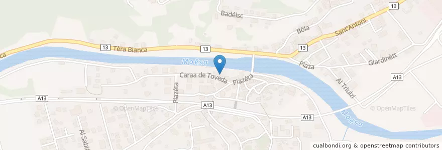 Mapa de ubicacion de Bube’s Pub en Suisse, Grisons, Moësa, Roveredo (Gr).