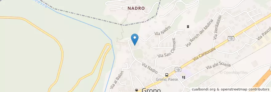 Mapa de ubicacion de Opera Mater Christi en Svizzera, Grigioni, Moësa, Grono.
