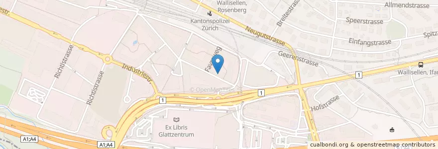 Mapa de ubicacion de In-Motion en Svizzera, Zurigo, Bezirk Bülach, Wallisellen.