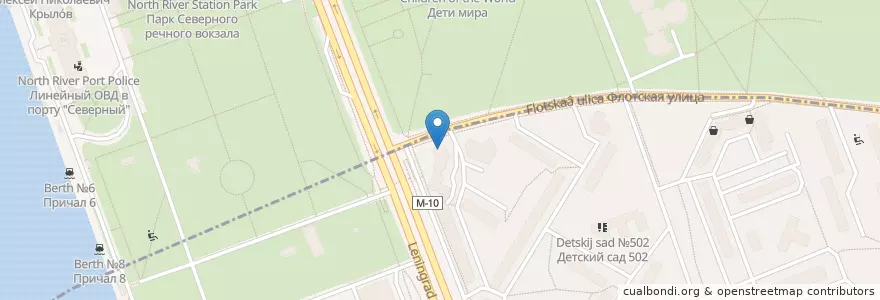 Mapa de ubicacion de Инвитро en Rússia, Distrito Federal Central, Москва, Северный Административный Округ, Головинский Район, Район Левобережный.