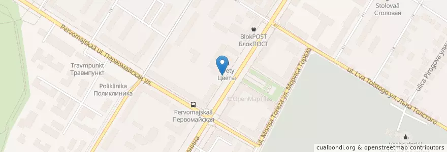 Mapa de ubicacion de Кофе культ en Rusia, Центральный Федеральный Округ, Тульская Область, Городской Округ Тула.