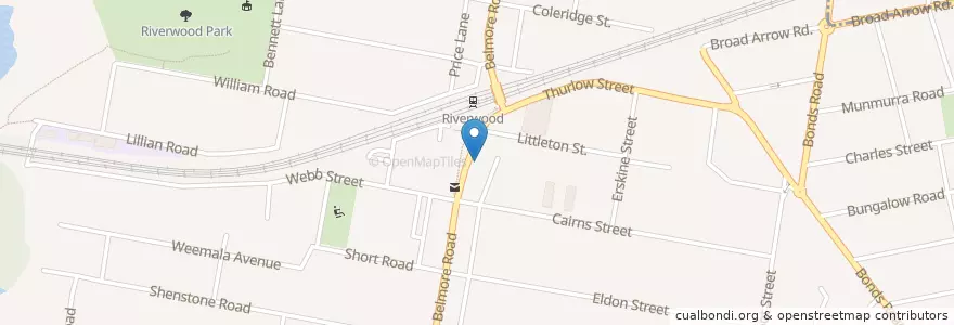 Mapa de ubicacion de Canton Noodle House en Австралия, Новый Южный Уэльс, Georges River Council, Sydney.