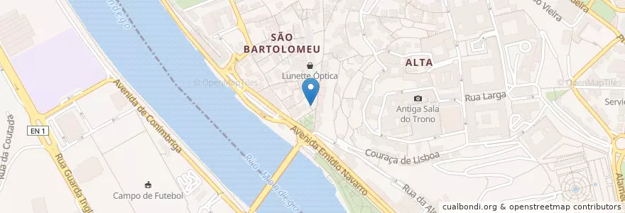 Mapa de ubicacion de Taberna Laura en Portugal, Centro, Baixo Mondego, Coimbra, Coimbra, Sé Nova, Santa Cruz, Almedina E São Bartolomeu.