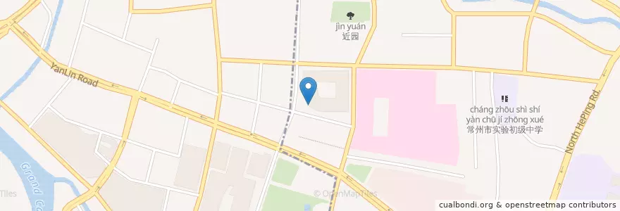 Mapa de ubicacion de 小河沿菜市场 en 中国, 常州市, 天宁区 (Tianning).