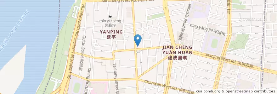 Mapa de ubicacion de 黑美人小茶棧 en Tayvan, 新北市, Taipei, 大同區.
