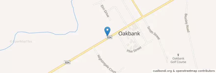 Mapa de ubicacion de Oakbank Hotel en Australia, Australia Meridionale, Adelaide Hills Council.