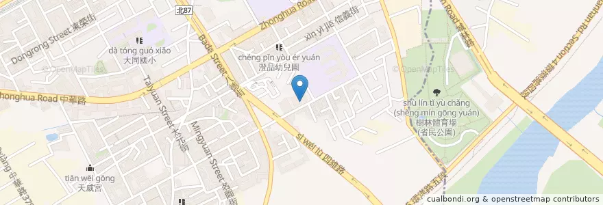 Mapa de ubicacion de 樹林區彭福市民活動中心 en تايوان, تايبيه الجديدة, 樹林區.