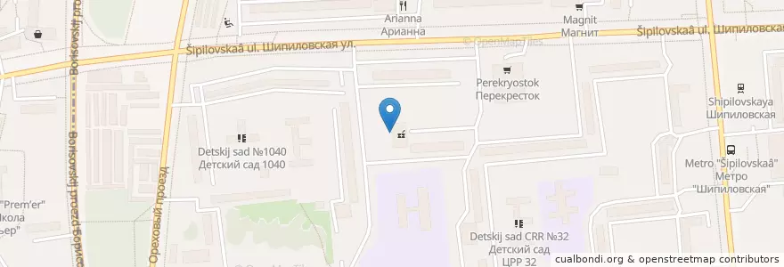 Mapa de ubicacion de Рутта en Rusia, Центральный Федеральный Округ, Москва, Южный Административный Округ, Район Зябликово.