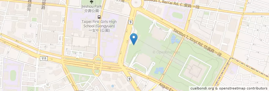 Mapa de ubicacion de 公用电话 en Taiwan, Nuova Taipei, Taipei, 中正區.