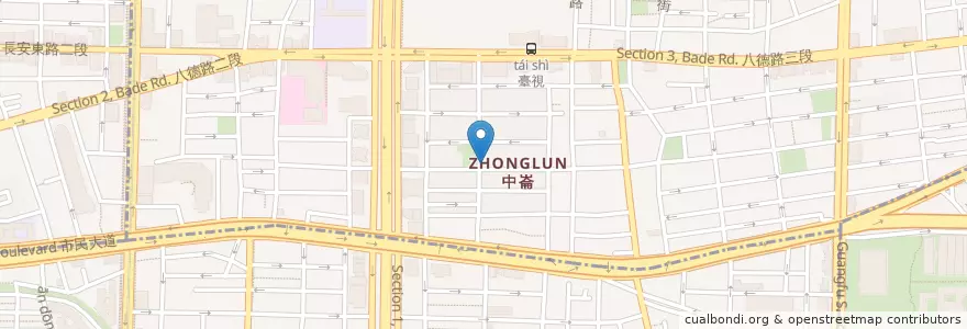 Mapa de ubicacion de Pho88越南河粉 en Taiwan, 新北市, Taipé, 松山區.