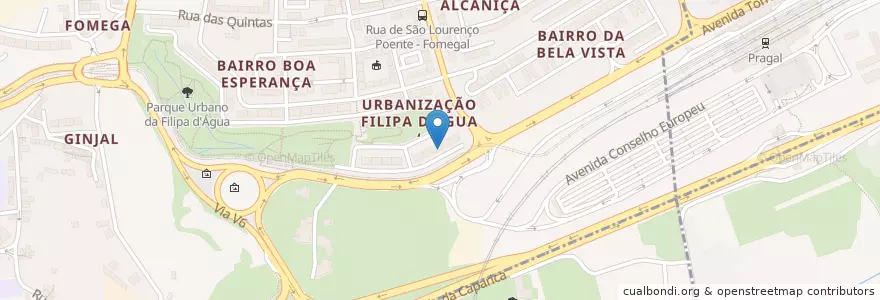 Mapa de ubicacion de Dra. Sandra Dedeira en 葡萄牙, Área Metropolitana De Lisboa, Setúbal, Península De Setúbal, Almada, Caparica E Trafaria.