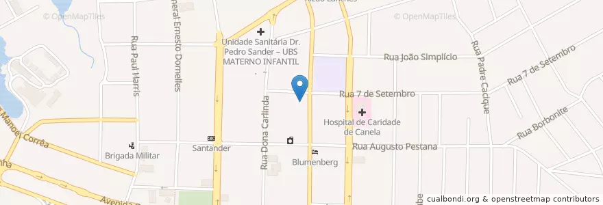 Mapa de ubicacion de Rádio Club FM en ブラジル, 南部地域, リオグランデ・ド・スル, Região Geográfica Imediata De Caxias Do Sul, Região Geográfica Intermediária De Caxias Do Sul, Canela.