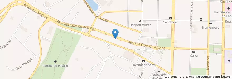 Mapa de ubicacion de Restaurante Galangal en ブラジル, 南部地域, リオグランデ・ド・スル, Região Geográfica Imediata De Caxias Do Sul, Região Geográfica Intermediária De Caxias Do Sul, Canela.