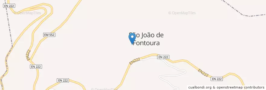 Mapa de ubicacion de São João de Fontoura en Portugal, Norte, Viseu, Tâmega E Sousa, Resende, São João De Fontoura.