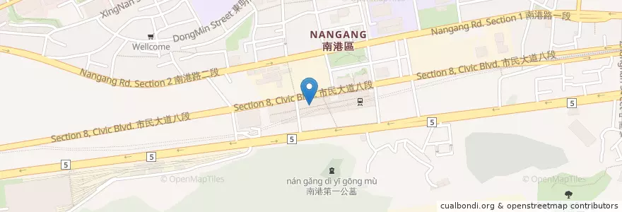 Mapa de ubicacion de Subway en Тайвань, Новый Тайбэй, Тайбэй, 南港區.