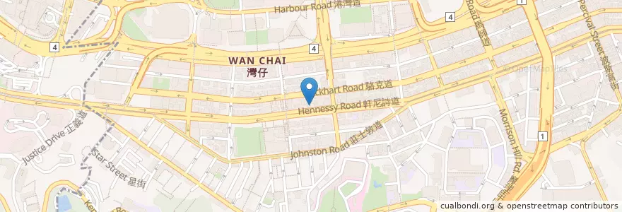 Mapa de ubicacion de 小苗子 Sprout en Cina, Guangdong, Hong Kong, Hong Kong, Nuovi Territori, 灣仔區 Wan Chai District.