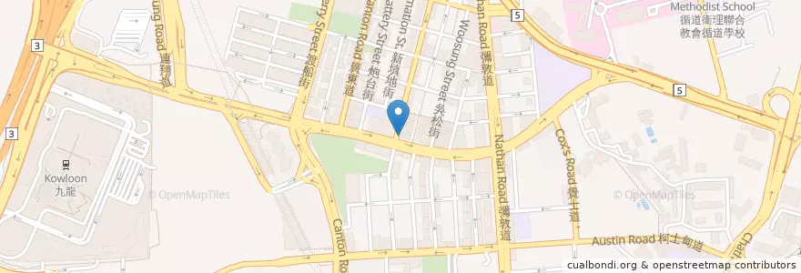 Mapa de ubicacion de 康和懷舊車仔麵 en China, Guangdong, Hongkong, Kowloon, New Territories, 油尖旺區 Yau Tsim Mong District.