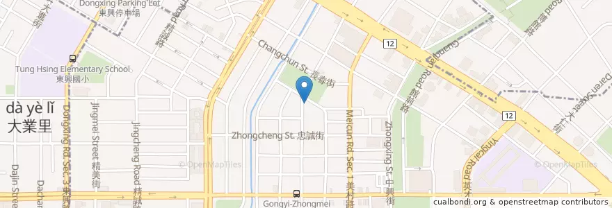 Mapa de ubicacion de Di Ca Bnn en Taiwan, Taichung, 西區.