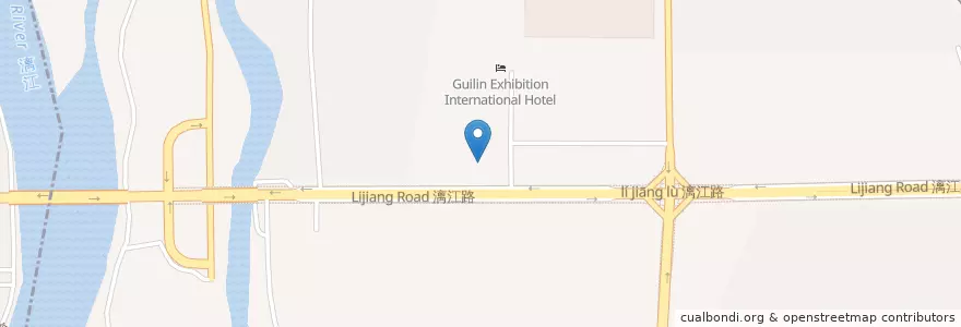 Mapa de ubicacion de 肯德基 en Cina, Guangxi, 桂林市, 七星区.