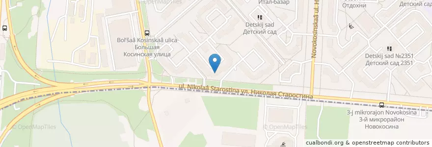 Mapa de ubicacion de Like-kids.ru en Rusland, Centraal Federaal District, Moskou, Восточный Административный Округ, Район Новокосино.