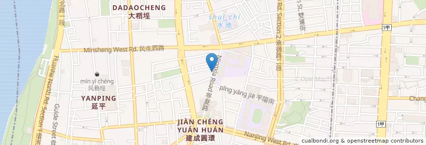 Mapa de ubicacion de 明吉小館 en 臺灣, 新北市, 臺北市, 大同區.