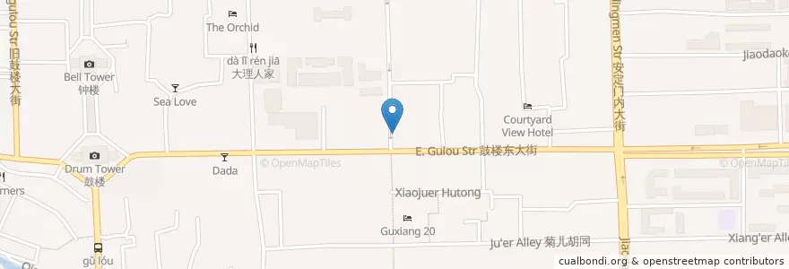 Mapa de ubicacion de 小时光咖啡馆 en 中国, 北京市, 河北省, 东城区.