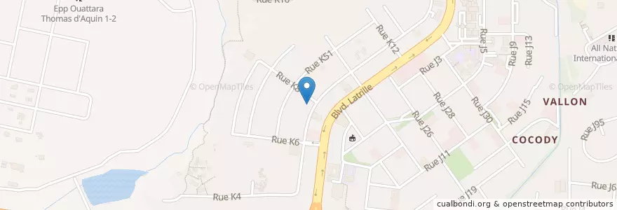 Mapa de ubicacion de Centre de Santé Et D'Analyse Médicale en Fildişi Sahili, Abican, Cocody.