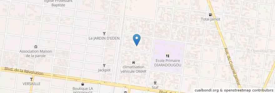 Mapa de ubicacion de IB Atelier en Burkina Faso, Obere-Becken, Houet.