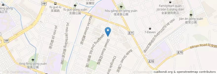 Mapa de ubicacion de 四維包子 en تایوان, 新北市, 新莊區.