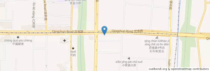 Mapa de ubicacion de Subway en China, Zhejiang, Hangzhou City, Shangcheng District, 小营街道.