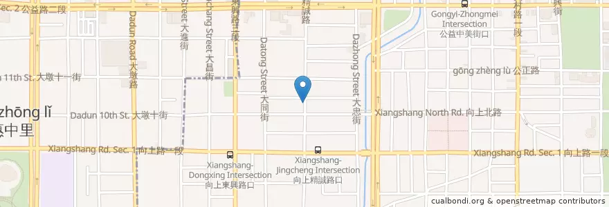 Mapa de ubicacion de 巧家精緻盒餐 en Taiwan, Taichung.